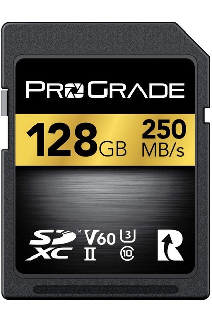 ProGrade Gold SDXC 128GB UHS-II 250MB/s V60 - Carters Photographics